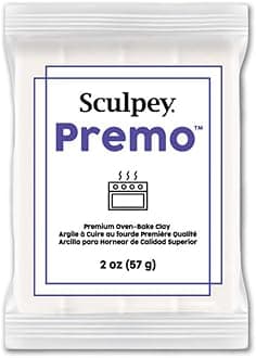 Sculpey Premo Sculpey Polymer Clay 2 Ounces-White Translucent (PE02 5527)
