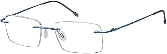 Eyekepper Frameless Reading Glasses for Men Reading - Rectangle Rimless Reader Eyeglasses Blue +0.50