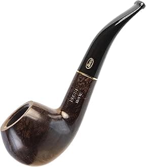 Rossi Notte Briar Pipe by Savinelli - Hand Brushed Dark Swirl Stain, Polished Finish & Rich Wood Grain, 3mm Drilling (Brown 8673)