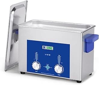- DK SONIC Industrial Ultrasonic Cleaner 4L,120W Commercial Ultrasonic Jewelry Cleaner with Encoded Timer, Heater& Basket, Multi-Application for Jewelry, Glasses, Chains, Watches