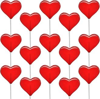 Fruidles Valentines Day Mini Red Heart Shaped Strawberry Flavored Lollipop, Individually Wrapped, 5g Lollipops (1600 Lollipops (20 Pounds (Bulk)))