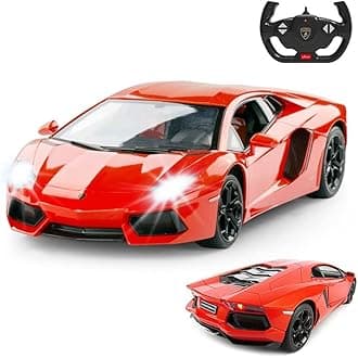 RASTAR RC Car 1:14 Lamborghini Aventador LP700-4 Remote Control Car for Boys 8-12, Working Lights - Orange 2.4GHz RC Lamborghini Toy Car