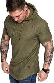 Lexiart Mens Fashion Athletic Hoodies Sport Sweatshirt Solid Color Fleece Pullover