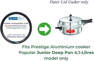 Kitchen Mart Gasket compatible with Prestige Popular Pressure cooker (Junior Deep Pan 4.1 Liters)