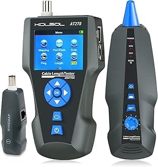 NF-8601S TDR LCD Network Cable Tester Multi-Functional Wire Tracker for RJ45, RJ11, BNC, Metal Cable,PING/POE