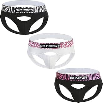 SKYSPER Men's Jockstrap Breathable Mesh Sexy Underwear, Athletic Supporter Jock Straps for Men, Sg56-3pcs, XX-Large