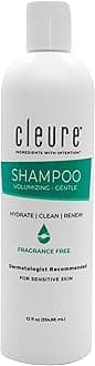 Cleure Hypoallergenic Volumising Shampoo for Sensitive Skin - Fragrance Free, SLS Free & Paraben Free (12 oz, Pack of 1)