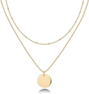 PAVOI14K Gold Plated Layering Necklaces | Stylish Minimalist Design Pendant Necklaces | Butterfly, Heart, Lotus, Evil Eye, Cross Pendants for Women