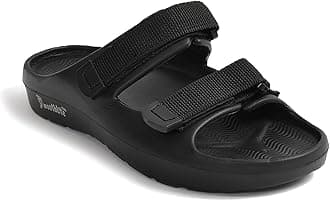 Smoothlite Men's Lightweight Ultra Smooth Slides || with Adjustable Upper Strap for Men