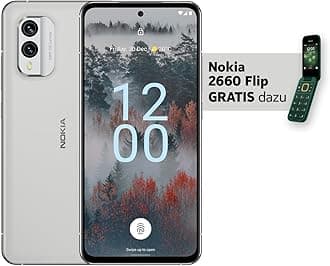 Nokia X30 5G Smartphone, 6GB RAM, 128GB ROM, 6.43” FHD+ AMOLED Display, 90Hz refresh rate, 3 years warranty, OS and monthly security updates, 50MP camera, super-fast 33W charging support - White