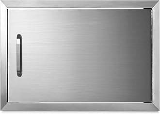 VEVOR BBQ Access Door 24W x 17H Inch, Horizontal Single BBQ Door Stainless Steel, Outdoor Kitchen Doors for BBQ Island, Grill Station, Outside Cabinet