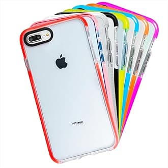 INSTACASE Ultimate Protection Case for iPhone 7 Plus - Heavy Duty Anti-Shock Design with Red Border