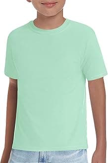 Boys T-Shirts Kids Short Sleeve Crewneck Solid Basic Tees Casual Tops 5-14 Years