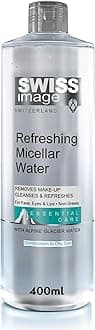 Swiss Image Refreshing Micellar Water 400 ml | Oil Control, Makeup Remover & Cleanser | Non-Greasy Formula for Face, Eyes & Lips | Cleanses & Refreshes Skin | For Combination to Oily Skin | Swiss Made