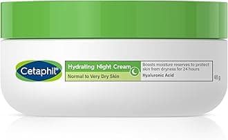 Hyaluronic Acid Night Cream, 50ml, Moisturiser For Sensitive Skin, Hydrates Overnight, Non-Greasy, Packaging May Vary