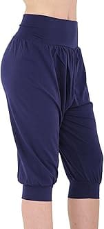 Womens Shorts Cropped Harem Pants 3/4 Baggy Ali Baba Yoga Trousers Stretch Leggings 8-26