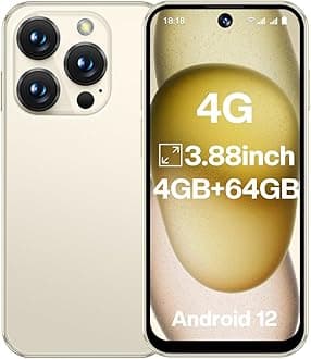 4G Mini Smartphone (Unlocked), 3.88-inch HD Screen - A Compact and Ideal Choice for Kids and Students, Small-Sized Backup Phone with Dual SIM Dual Standby, Face ID (64GB,Beige)