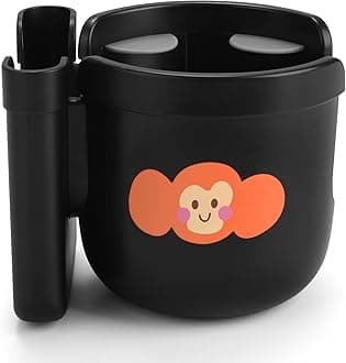 Stroller Cup Holder with Phone Holder, Universal 2-in-1 Cup Phone Holder for Uppababy Nuna Doona Strollers, Bike, Walker, Wheelchair, Scooter