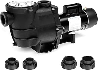 Pipopa 2HP 6540GPH Pool Pumps Above Ground and Inground, 1725RPM/3450RPM 2-Speed Swimming Pool Pumps with Basket Strainer, 1.5 Inch and 2 Inch Pipe Fittings, Low Noise, Energy Efficient