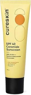 SPF 40 Ceramide Sunscreen with Hyaluronic Acid & Ceramides | 2-in-1 Sunscreen Moisturizer, Broad Spectrum, SPF 40 & PA+++, 50 g (Pack of 1)