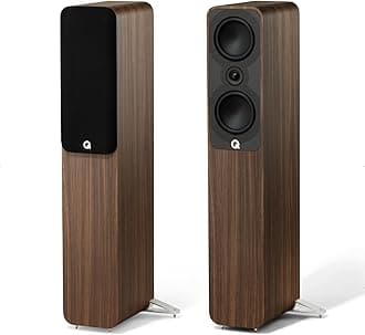5040 Floorstanding Speaker Pair Santos Rosewood - 5" Mid/Bass Drivers, 1" Tweeter - TV Speakers for Surround Sound System - Vinyl Record Player Hifi