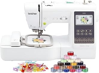 SE700 Sewing and Embroidery Machine with 4"x4" Hoop Area - Touchscreen, USB Port, and Wireless Connectivity - 135 Built-in Designs & 103 Stitches Bundle with Sewing Clips and Bobbins (3 Items)