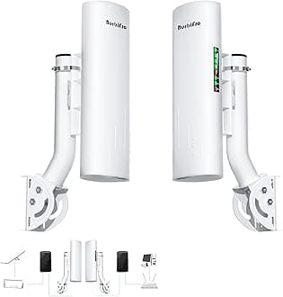 Point to Point Starlink Internet Wireless Long Range Transmission with Bracket for Starlink Gen 3 Router, Starlink WiFi Extender, 5.8GHz 3KM with 18dBi High Gain Antenna, 2 Pack(Large)