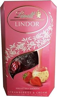 Lindt Lindor Strawberry and Cream Lindor 200 g Pack of 2