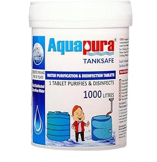 Chlorine Water Purification Tablets| Each Tablet for 1000 Liters, 25 Tablets Pack|(25000 liters Purification) 3 Years Shelf Life & Warranty, Chlorine Tablets for Overhead & Undergorund Tanks