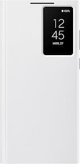 Samsung Galaxy S22 Ultra S-View Flip Cover, Protective Phone Case, Tap Control, Cutting Edge Design, US Version, White, EF-ZS908CWEGUS