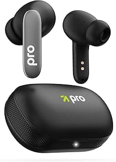 GOBOULT Z20 Pro Truly Wireless Bluetooth Ear Buds with 60 Hours Playtime, 4 Mics Clear Calling, 45ms Low Latency, Rich Bass Drivers, IPX5, TWS Earbuds Bluetooth Wireless (Jet Black)