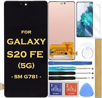 HLTECH Screen Replacement LCD Display Touch Digitizer Assembly for SAMSUNG GALAXY S20 FE 5G SM-G781 G781B G781U G781F/DS G781W 6.5"(Black)