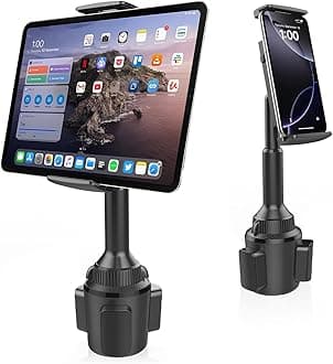 APPS2Car Tablet Holder for Car, Cup Holder Tablet Mount for Truck, Height Adjustable iPad Holder Compatible with 4.7-11" iPad Pro Air Mini, Galaxy Tab, iPhone, Cell Phone
