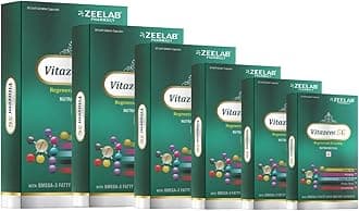 Zeelab Vitazem-5g with Omega-3 Fatty Acid and Antioxidants | Multivitamin Supplement (6 X 15 Soft Gelatin Capsules)