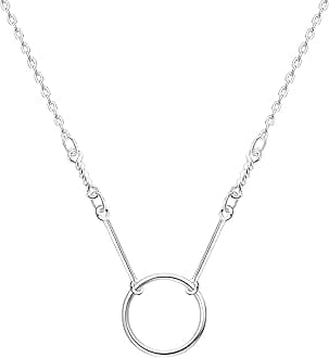 Silver Open circle Necklace