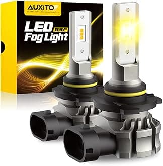 AUXITO 9145 LED Fog Light Bulbs Yellow, 6000LM 3000K Amber Fog Lights, H10/9045/9140 Halogen Replacement for DRL or Fog Lamps, Canbus Ready, Non-Polarity, Pack of 2