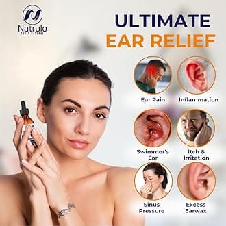 Natural Ear Drops for Ear Infection – Herbal Eardrops for Adults, Children & Pets – Soothes Discomfort, Ear Aches, Itchy Ears, Swimmer's Ear, & Loosens Wax – Kids Safe Ear Oil Made in USA (2 Oz)