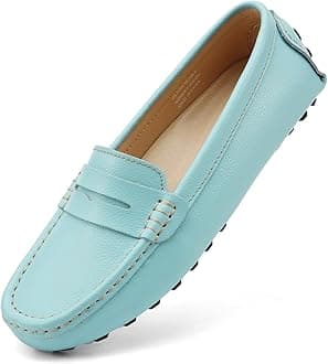 Artisure Women's Classic Genuine Leather Penny Loafers Driving Moccasins Casual Slip On Boat Shoes Fashion Comfort Flats