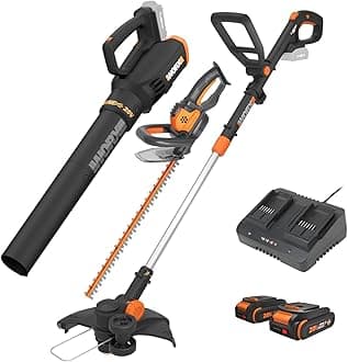 Worx WG163.8 GT 3.0 20V PowerShare 12" Cordless String Trimmer & Edger, 12in, 1 Battery and Quick Charger Included