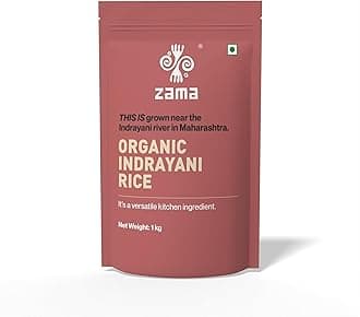 Organics Indrayani Rice 1kg | | Premium, Aromatic Grain | Gluten-Free, Easy to Digest | Rich in Nutrients | Ideal for Traditional Dishes | Grown by Farmers in Maharashtra