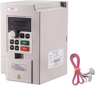 QNK 3KW 4HP 220V AC 14A VFD Converter Single to 3 Phase Inverter Variable Frequency Drive CNC Spindle Motor Speed Controller White