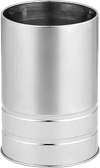 C (DEVICE) Stainless Steel Self Draining Tableware Storage Box Spoon Stand, Table Organizer With 2 Sections Spoon, Cutlery Holder/Organizer Stand For Kitchen, Dining (Desgin 3Utensils, Silver)