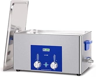 Industrial Ultrasonic Cleaner 22L,480W Commercial Sonic Cleaner with Encoded Timer,Heater&Basket, Multiple Functions for Carburetors, Motorcycle Engines, Chains