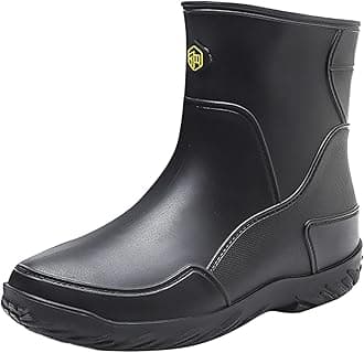 Unisex Rubber Waterproof Rain Boots Men's Drawstring Elastic Mouth Rain Shoes Shoes Rubber Shoes Mid Calf Bottom Slip Oil Chef Shoes Fishing and Deck Boots
