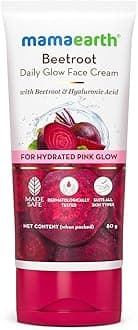 Beetroot Daily Glow Face Cream With Beetroot & Hyaluronic Acid - 80 g | Gives Hydrated Pink Glow | Gives Instant Brightening Effect | Lightweight & Non-Greasy | Natural Glow | For All Skin Types