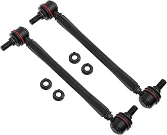 Adjustable Front Stabilizer Sway Bar End Links Kits 255MM-295MM (Overall length bolt to bolt), Ball joint stud size 12mm, Aluminum Sway Bar