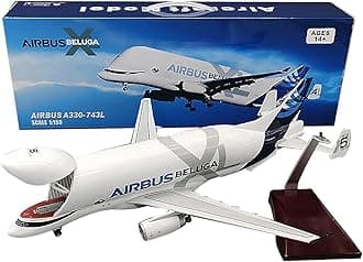 ANTSIR Airbus Beluga A300-600ST 1/150 Scale SuperBeluga Transport Plane 17 inch Resin Model Airplane Kit for Adults Collection or Gift