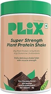 – Strength Vegan Protein Powder 1 KG (Chocolate) Pea Protein Isolate and Brown Rice Blend, 25 g Protein, No Added Sugar, Gluten free