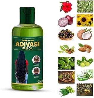 Original Adivasi Hair Growth Oil 3 IN 1 Original Hair Adivasi Hair Growth Oil | Adiwasi Herbal Kesh tel with Natural essential & Biotin for Control Hairfall anti dandruff (100-ML, PACK OF 4)