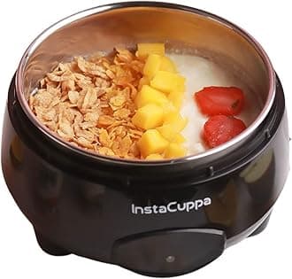 InstaCuppa Automatic Gut-Friendly Yogurt Maker - Perfect Dahi Even in Cool Weather | Auto Temperature Control | 1L Probiotic-Rich Electric Curd Maker Machine, 304 Stainless Steel Inner Container